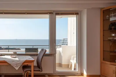 Ein allgemeiner Meerblick oder ein Meerblick von der Ferienwohnung aus