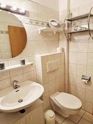 Ein Badezimmer in der Unterkunft Steuermann