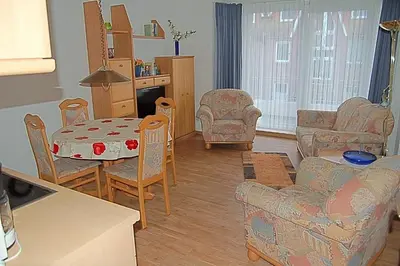 Ein Sitzbereich in der Unterkunft Seepferdchen