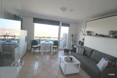 Ein Sitzbereich in der Unterkunft FW mit traumhaftem Meerblick in Büsum