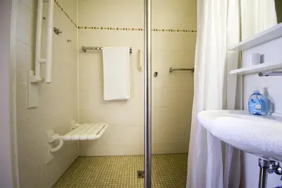Ein Badezimmer in der Unterkunft Frische Brise FeWo 06 01