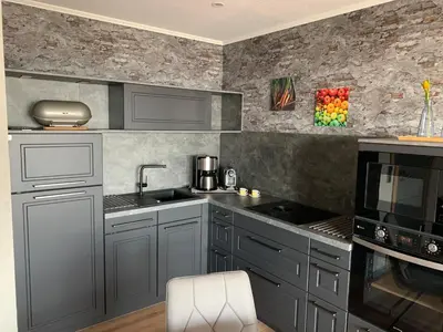 Küche/Küchenzeile in der Unterkunft Seaside, Hohenzollernstr. 30 Wohnung 302