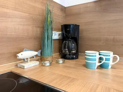 Kaffee-/Teezubehör in der Unterkunft Haus am Waldbad Whg. 14/5