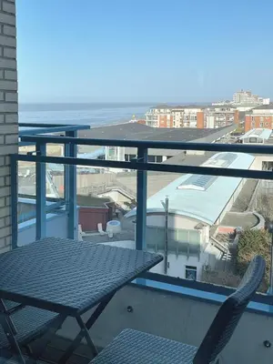 Ein Balkon oder eine Terrasse in der Unterkunft Seehütte Ferienwohnung 6,30