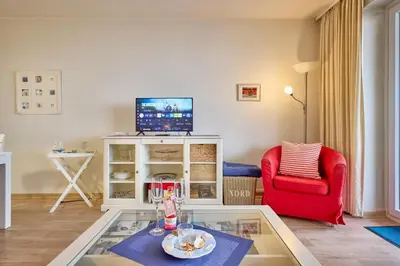 TV/Unterhaltungsangebot in der Unterkunft Nautilus, Ferienwohnung 13 inkl Strandkorb