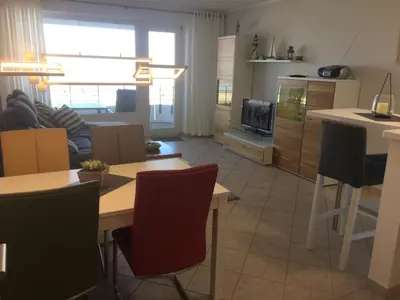Küche/Küchenzeile in der Unterkunft Nautilus, Ferienwohnung 12 inkl Strandkorb