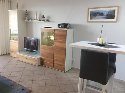 TV/Unterhaltungsangebot in der Unterkunft Nautilus, Ferienwohnung 12 inkl Strandkorb