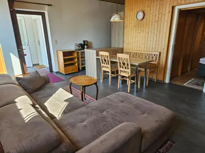 Ein Sitzbereich in der Unterkunft Fewo Cuxhaven/Nordsee
