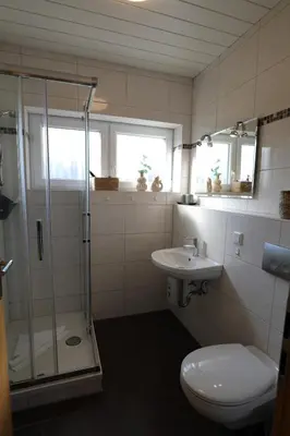 Ein Badezimmer in der Unterkunft Rugenbargsweg 27 Whg 1